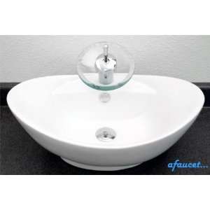 Porcelain Ceramic Single Hole Countertop Bathroom Vessel Sink   23 x 
