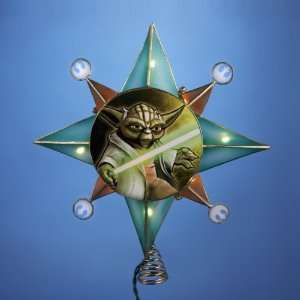  Star Wars Yoda 4 Point Star Lighted Christmas Tree Topper 