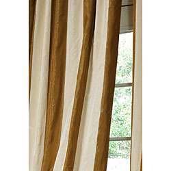Signature Stripe Faux Silk Taffeta 108 inch Curtain Panel   