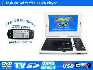 Portable DVD Player With TV 2300 Games Wireless Stick  