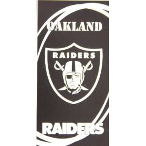 NFL Oakland Raiders Beach Towel 30 x 60 100% Cotton + Free Tote Bag 
