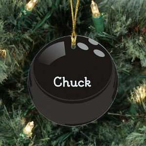   Personalized Name Bowling Ball Christmas Tree Ornament