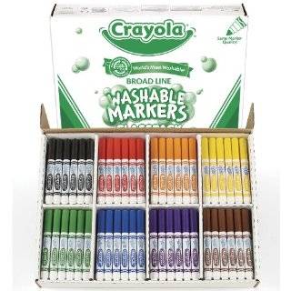 Crayola 58 8208 Crayola Washable Classpack Markers, Conical Point, 8 