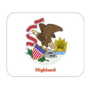  US State Flag   Highland, Illinois (IL) Mouse Pad 