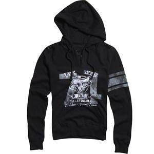   Youth Girls Super Moto Pullover Hoodie   X Small/Black Automotive