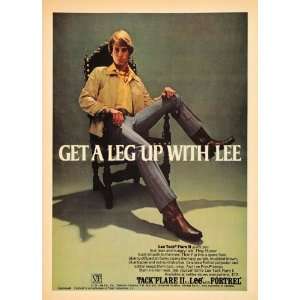  1970 Ad H D Lee Company Tack Flare II Pants Fortrel 
