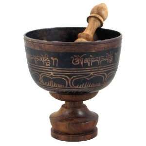  Tibetan Buddhist Singing Bowl, Brown, 5 Inches Everything 