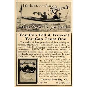  1906 Ad Truscott Boat Mfg. Watercraft Sailing Boating 