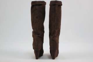retail $ 495 00 color brown size 8 style e scuff wedge boots