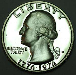 Light Gold DCAM 1976 S Washington Quarter Dollar   PF  