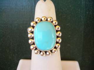 NEW NATIVE AMERICAN NAVAJO TURQUOISE RING BY ARTIE YELLOWHORSE  