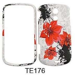  SAMSUNG EPIC4G/GALAXY RED FLOWER ON WHITE SNAPON, CASE 