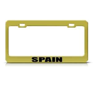 Spain Spanish Espana Flag Gold Country Metal license plate 