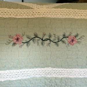 brand new elegant embroideried quilt bedspread 3 ps queen