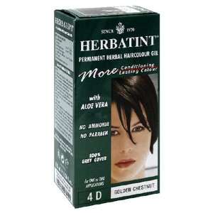 Herbatint Permanent Herbal Haircolor Gel, Golden Chestnut 4D, 4.56 