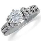 Jewelrydays 14K White Gold Amiability Diamond Engagement Ring (Center 
