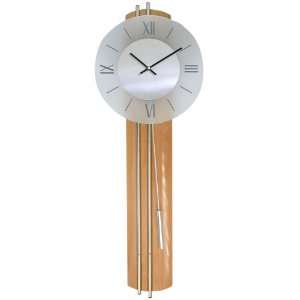 : Timekeeper Products LLC 30 By 10 Inch Glass and Wood Pendulum Clock 