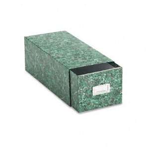   Board Card File w/Pull Drawer Holds 1500 5 x 8 Cards, Green Marble