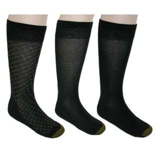 Gold Toe Mens Fashion Dress Socks Extended Sizes  3 pack