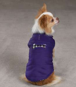   Houndstooth Reversible L 20L Dog Coat Vest purple Jacket apparel