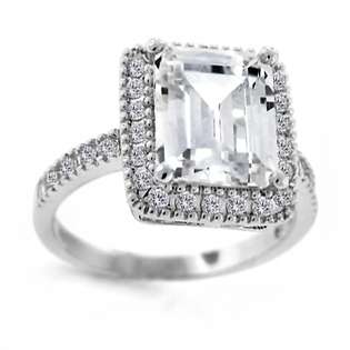   CZ Diamond Engagement Ring Vintage Asscher Cut 3 Carat  Bling Jewelry