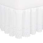 Fresh Ideas Eyelet 18 Bed Skirt in White   Size: Twin