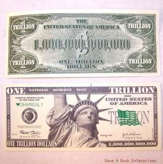  100 total trillion dollar bills our picture in auction does no justice