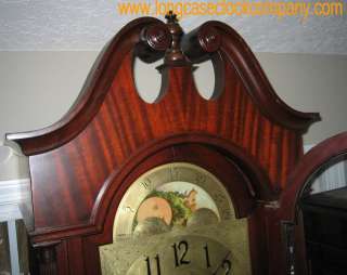 Antique Colonial MFG Grandfather Clock   Tubular Bells  