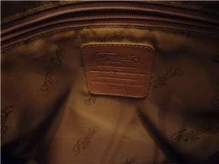 FOSSIL Rich Brown Leather Satchel Shoulder Bag Handbag Tote Purse 