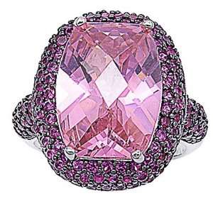   Wedding & Engagement Ring Garnet, Pink Pink Pave Setting Ring 16MM