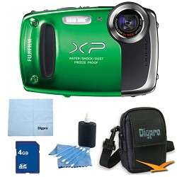 Fujifilm Finepix XP50 14MP CMOS Digital Camera 4 GB Bundle (Green 