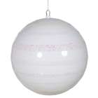 Allstate Floral 6 Sequin/Pearl Ball Ornament White (Pack of 12)