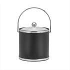 quart ice bucket with bale handle bands and lucite cover