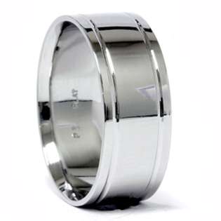 Platinum 8mm Comfort Fit Wedding Ring Mens New Band  Pompeii3 Inc 