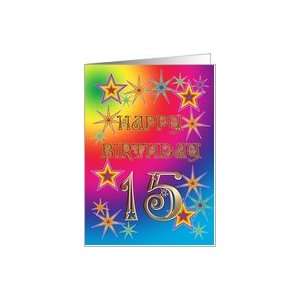    Stars and rainbows card for a 15 year old Card Toys & Games
