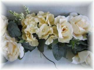 CREAM Silk Rose Hydrangea Swag Wedding Arch Flowers  
