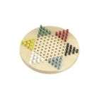 CHH Chinese Checkers Deluxe Round Wood Board with Pegs