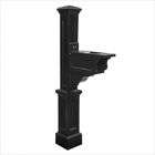   decorative post and mailbox support arm with paper holder options