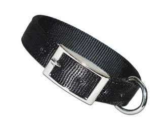 Leather Brothers Black HEAVY DUTY 2 PLY Nylon Dog Collar w/ FREE GIFT