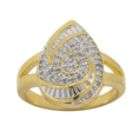 Jewelrydays 14K White Gold Spiral Diamond Right Hand Ring