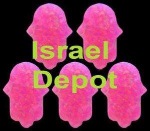 Wholesale LOT x 100 Hamsa Hand Pink Opal Pendant Jewish  