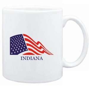  Mug White  FLAG USA Indiana  Usa States: Sports 