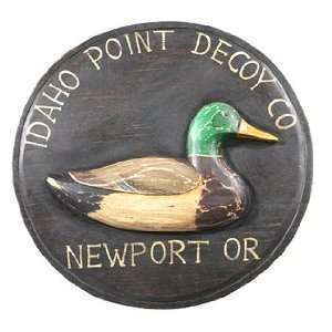  Carved Wooden Duck Decoy Wall Hanging Mallard Drake: Home 