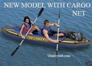 New tandem two 2 person inflatable kayak canoe + Paddle  