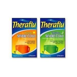 Theraflu Severe Cold Combo Pack Daytime and Nightime Natural Lemon 