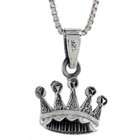 Sabrina Silver Sterling Silver Crown Pendant, 11/16 in. (18mm) tall