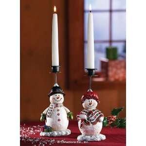  Snowman Taper Candle Holder Set: Everything Else