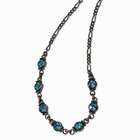 1928 Jewelry 1928 Black plated Teal Crystal 15.5 Inch Necklace