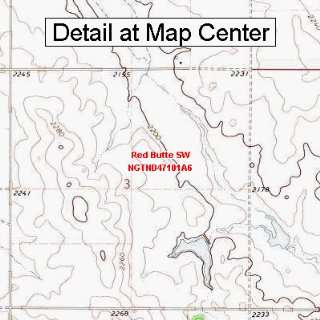  USGS Topographic Quadrangle Map   Red Butte SW, North 