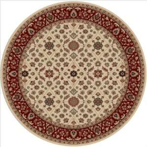 Biltmore 1535 Ivory Red Round Rug Size 33 x 54
